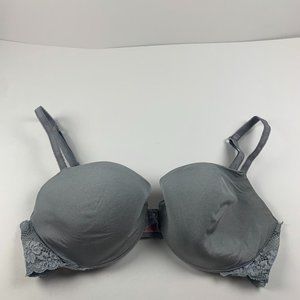Victoria's Secret Angels IPEX Women's Gray Lace Side Demi Bra Size 34D‎ 8353